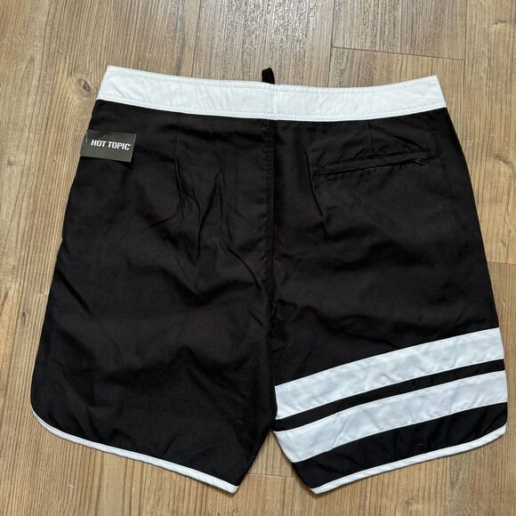 NWT Naruto Shippuden Shinobi Ninja Logo Mens Swim Trunks Hot Topic Summer Sz 34 - Picture 2 of 8